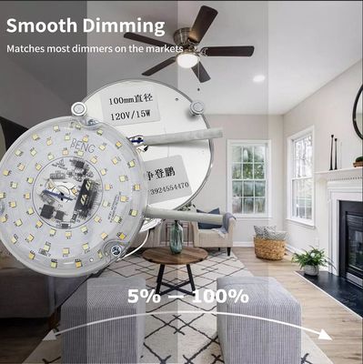 120V 15W Driverless Dia 100mm Led Light do wentylatora Led z certyfikatem ETL wentylator sufitowy wymiana światła Led
