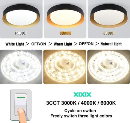 Dia125mm Round Pcb Board 4.9'' LED Retrofit Light Kit 22W Kolor 3CCT 3000K/4500K/6000K CRI90 Do sufitu Fanta Lampa Panel PCB Sufit Light LED Retrofit Kit120V 2200LM