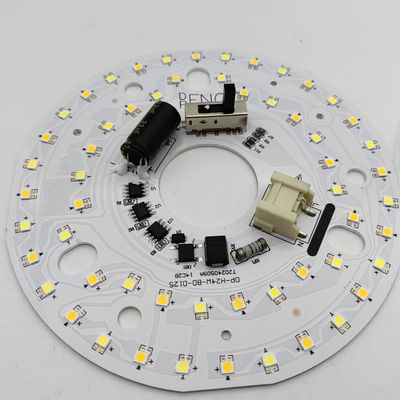 Dia125mm 4.9inch 24W LED Sufit Fan Light Retrofit Kit Sufit Light Replacement Kit 5CCT 3000K 3500K 4000K 5000K 6000K Regulowalny 12W 18W 24W Przełącznik, 2800LM 120V ETL 2 4 Watt