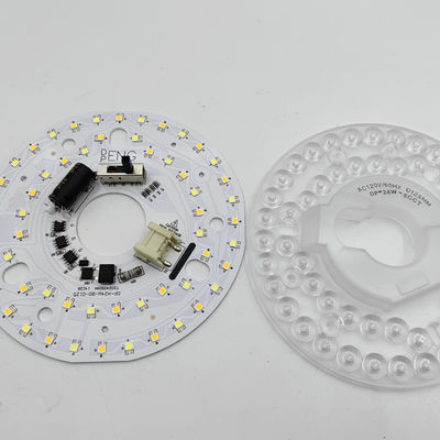 Dia125mm 4.9inch 24W LED Sufit Fan Light Retrofit Kit Sufit Light Replacement Kit 5CCT 3000K 3500K 4000K 5000K 6000K Regulowalny 12W 18W 24W Przełącznik, 2800LM 120V ETL 2 4 Watt