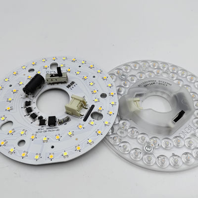 Dia125mm 4.9inch 24W LED Sufit Fan Light Retrofit Kit Sufit Light Replacement Kit 5CCT 3000K 3500K 4000K 5000K 6000K Regulowalny 12W 18W 24W Przełącznik, 2800LM 120V ETL 2 4 Watt