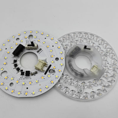 Dia125mm 4.9inch 24W LED Sufit Fan Light Retrofit Kit Sufit Light Replacement Kit 5CCT 3000K 3500K 4000K 5000K 6000K Regulowalny 12W 18W 24W Przełącznik, 2800LM 120V ETL 2 4 Watt