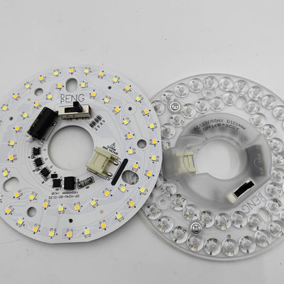 Dia125mm 4.9inch 24W LED Sufit Fan Light Retrofit Kit Sufit Light Replacement Kit 5CCT 3000K 3500K 4000K 5000K 6000K Regulowalny 12W 18W 24W Przełącznik, 2800LM 120V ETL 2 4 Watt
