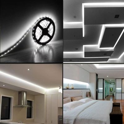 Elastyczne lampy LED 600 jednostek LED Lampy LED wodoodporne 12 Volt Lampy LED Lampy Paczka 16,4 stóp / 5m na wakacje Dom impreza Dekoracja wnętrza na zewnątrz wodoodporne Białe 1 paczka