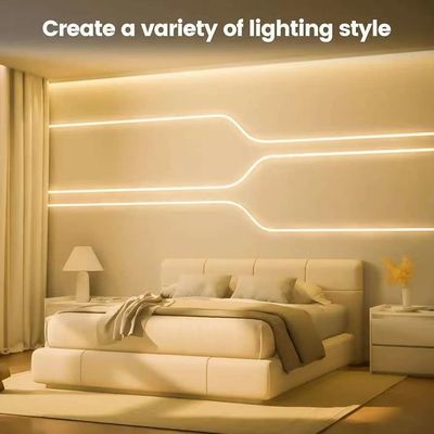 Zewnętrzny wodoodporny 12/24V silikonowy pas LED dla dekoracji domu Neon LED Strip Lights Biały 16,4ft/5m Neon Light Strip 12V silikonowy wodoodporny elastyczny LED Neon Lights dla sypialni Festiwal