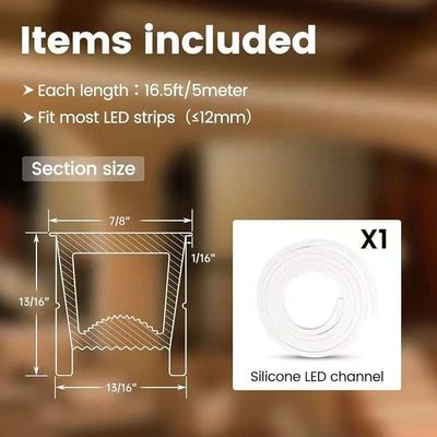Zewnętrzny wodoodporny 12/24V silikonowy pas LED dla dekoracji domu Neon LED Strip Lights Biały 16,4ft/5m Neon Light Strip 12V silikonowy wodoodporny elastyczny LED Neon Lights dla sypialni Festiwal