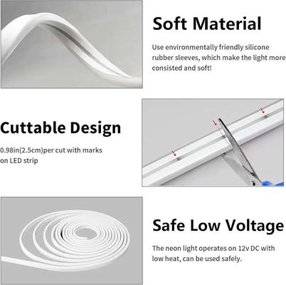 16.5FT / 5 Meter Bezbarwny silikonowy system kanału LED Wykluczona elastyczna rura z białą pokrywą mleczną szerszy tor dla 12mm wodoodpornego światła LED USC7 WW