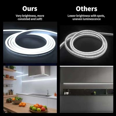 16.5FT / 5 Meter Bezbarwny silikonowy system kanału LED Wykluczona elastyczna rura z białą pokrywą mleczną szerszy tor dla 12mm wodoodpornego światła LED USC7 WW