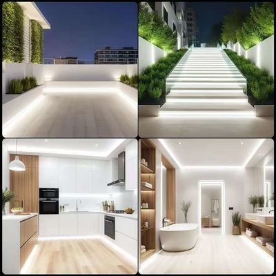 16.5FT / 5 Meter Bezbarwny silikonowy system kanału LED Wykluczona elastyczna rura z białą pokrywą mleczną szerszy tor dla 12mm wodoodpornego światła LED USC7 WW