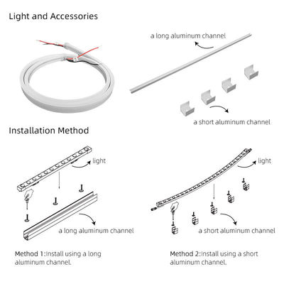 24V/12V.DC 10W Niestandardowy elastyczny pas neonowy do dekoracji pomieszczeń sufitowych