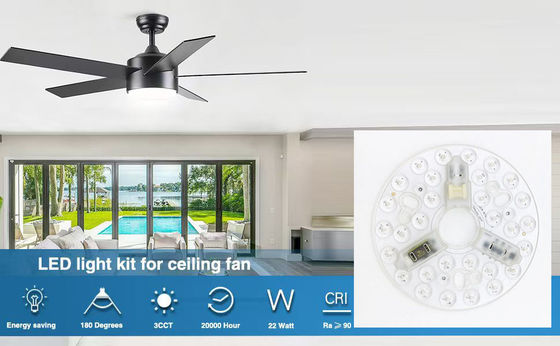 ERP Rosh LED Moduły 5CCT 12W/18W/24W DIP Przełącznik Sufitowy wentylator o mocy wiedźmy zastępuje moduł LED