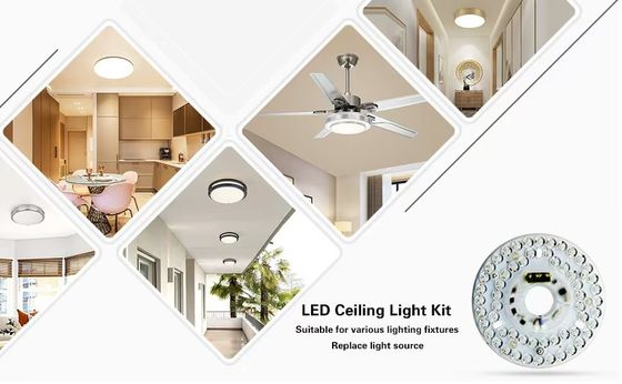 5CCT 18W / 24W DIP Przełącznik Sufitowy wentylator z mocą wiedźmy Zastępuje moduł LED 120V Sufitowy wentylator Panel Retrofit Kit Z modułami DOB