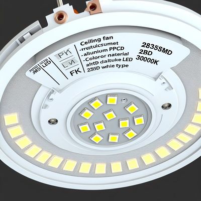 2835SMD LED Sufit Fan Light Replacement - 3000K Aluminium PCB Energy Star Certified