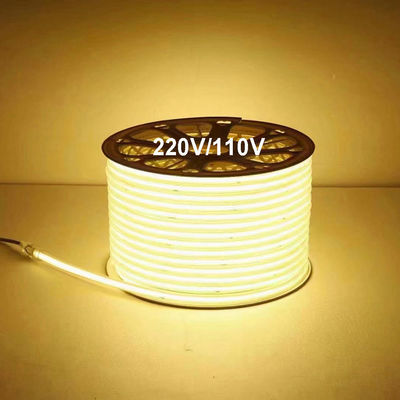 110V 220V wodoodporny pas światła LED COB z klejem PVC dostosowalny Błękitny / Lodowy Błękitny / Biały / Zielony / Fioletowy / Złoty / Różowy
