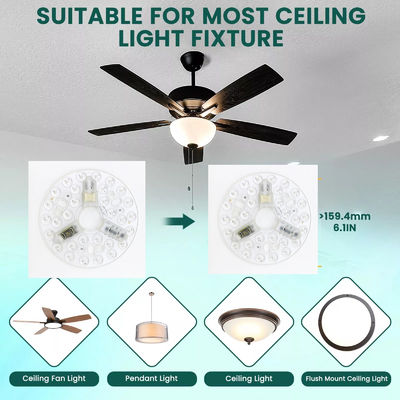 ERP Rosh LED Moduły 5CCT 12W/18W/24W DIP Przełącznik Sufitowy wentylator o mocy wiedźmy zastępuje moduł LED